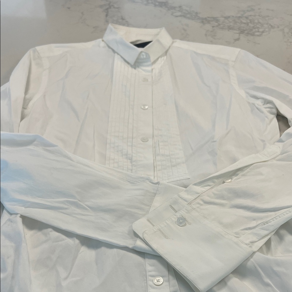 Classic White Burberry Women’s Dress Shirt